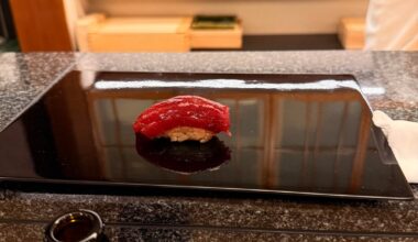 Best sushi I’ve ever had, Christmas night in Osaka, Japan