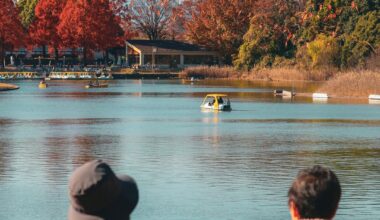 Lake scenes at Showa Kinen Park