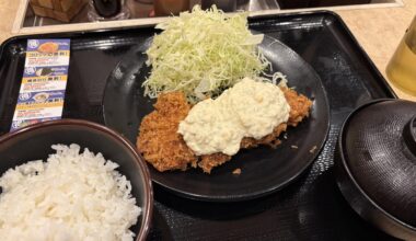 Chicken cutlet tartar set meal