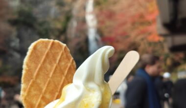 Yuzu soft serve I had in Minoh