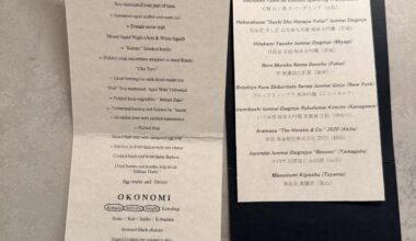 Menu tonight from newly anointed 3 star Sushi Sho in NYC