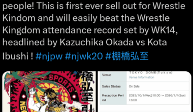 WRESTLE KINGDOM SOLD OUT!!