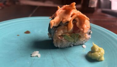 Third time making sushi, pretty proud of the results