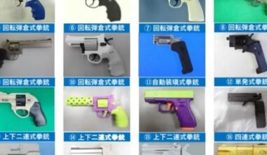 Shizuoka senior charged with firearms violation after giving toy guns to the police