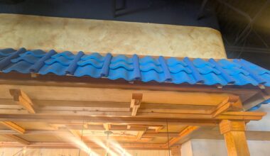 This sushi bar's roof tiling is just cut pool toys.