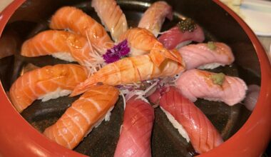 Nigiri dinner for an anniversary, at the beat sushi place i know.