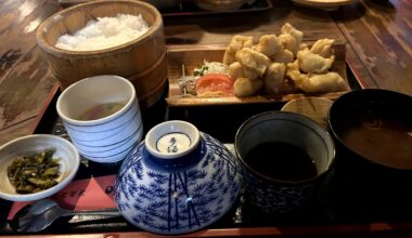 Oita's famous Toriten (chicken tempura)! 🍗
