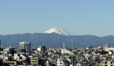 Fuji in the morning from Tokyo