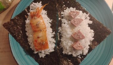 What nori seaweed does not go soft upon immediately touching rice?