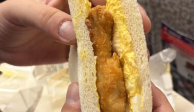 I love 7-eleven! Chicken-egg sando in Osaka
