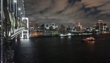 Not so famous view of Tokyo from the Rainbow Bridge