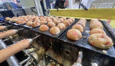 Osaka-style takoyaki cooked on copper pans in NYC