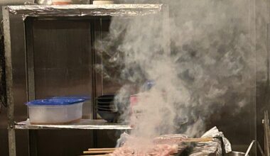 Favorite food on a stick for robata grilling? Pork with umeboshi won me over last night.