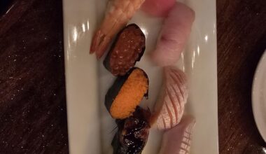 I know most, but what types of nigiri did I crush this evening?