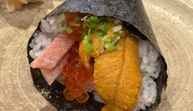 Uni, Toro & Ikura Handroll