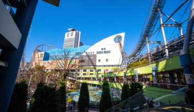 the amusement park behind Tokyo Dome