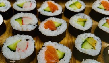 Homemade sushi for daughter’s birthday