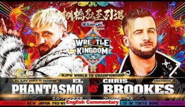 El Phantasmo vs Chris Brookes: NJPW World Television Championship match, New Japan Pro Wrestling - NJPW Wrestle Kingdom 20 in Tokyo Dome, January 4, 2026