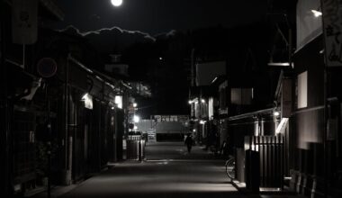Takayama, on a moonlit night