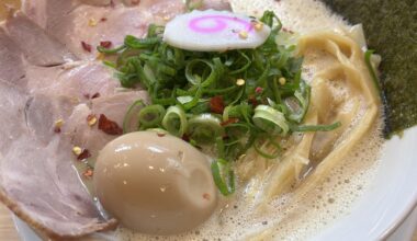 Chicken white soup ramen in Japan
