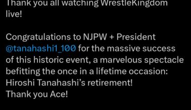 Tony Khan with some nice words for Hiroshi Tanahashi