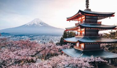 View of Chureito Pagoda and Mount, photographed by Kohki Yamaguchi