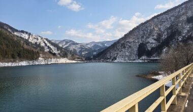 I’m drawn to the quiet beauty of dam lakes in winter.