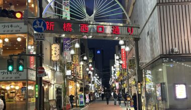 Shimbashi Nishiguchi-dori, near JR Shimbashi Station Karasumori Exit