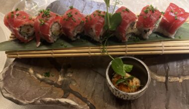 Last night I ate the best sushi I’ve ever had