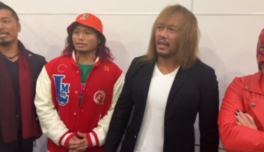 A young wrestler nervously meeting KENOH