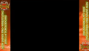 Finally, the Wrestle Kingdom 4 intro, featuring more NOAH wrestlers this time. Shinsuke Nakamura defends the IWGP Heavyweight Title VS. Yoshihiro Takayama