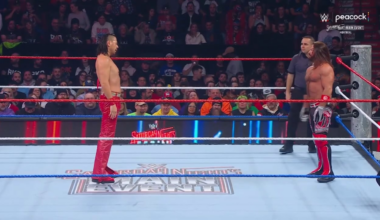 AJ Styles and Shinsuke Nakamura with an old reference at Saturday Night's Main Event