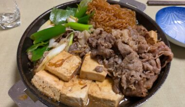Sukiyaki cooked by my wifes mother