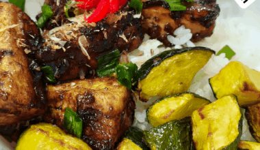 Homemade teriyaki tofu