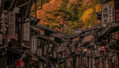 A view of Narai-juku in Nagano