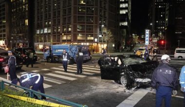 Multivehicle crash in Tokyo's Akasaka leaves 6 injured, 1 critically - The Mainichi