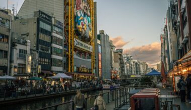 Camera and walking in osaka