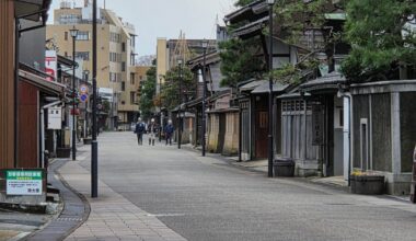 A quiet street in Iwase, Japan