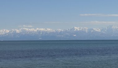 I found the most breathtaking view of the Japanese Alps from across the sea. Truly a hidden gem for those visiting the Hokuriku area