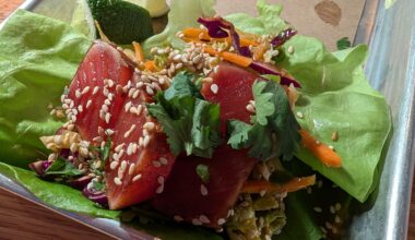 Bluefin Tuna over Butter Lettuce