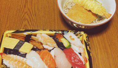 Toshikoshi soba and Sushi