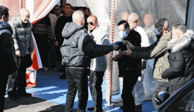 Yamaguchi-gumi holds annual end-of-year rice cake pounding event, Aichi Prefectural Police investigators on alert