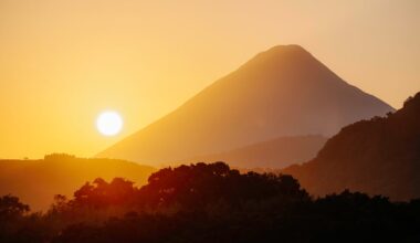 The 'Satsuma Fuji' at golden hour (Mt. Kaimon, Ibusuki)