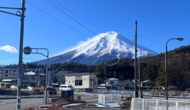 mount fuji from fujiyoshida