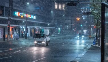 Snowy Night in Hiroshima Feb 2025