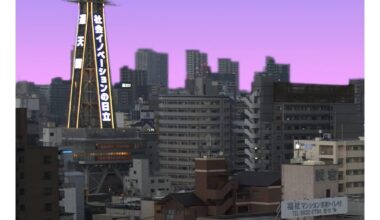 Shots of Osaka from 2017.