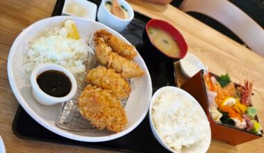 Oyster katsu & Don katsu & Sashimi deluxe 🦪🍱🍣