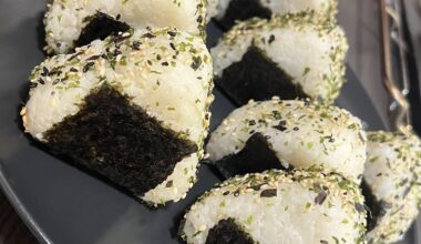 Homemade Onigiri with tuna.