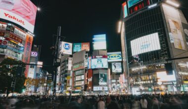 Shibuya captured with long exposure