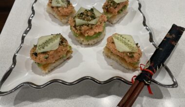 [Homemade] Crispy rice sushi